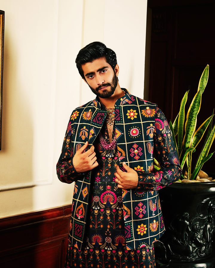 Hamdan Kurta And Jacket Set