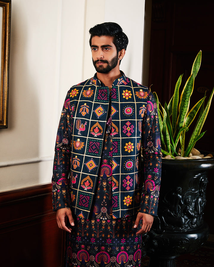 Hamdan Kurta And Jacket Set