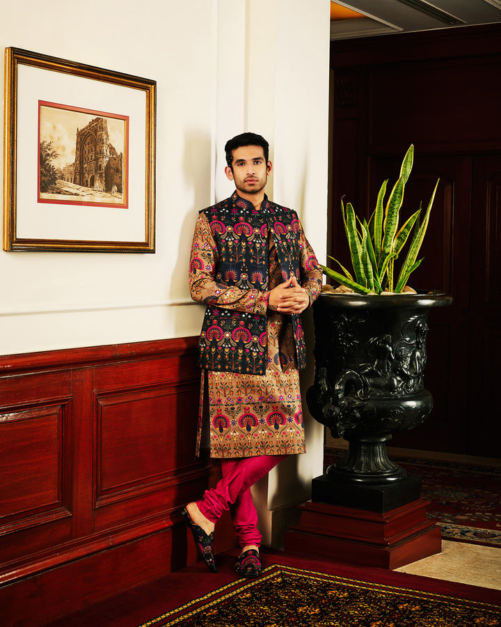 Azure Kurta and Jacket Set