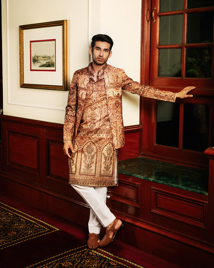 Ihab Kurta and Jacket Set