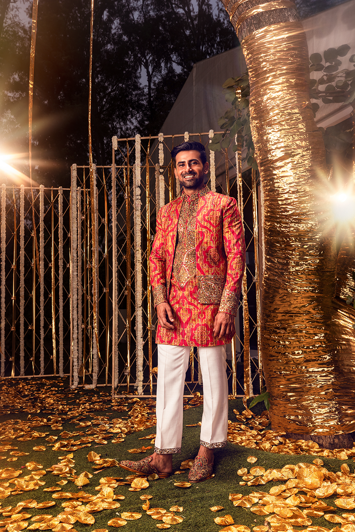 KINSHAH KURTA & SHORT JACKET SET