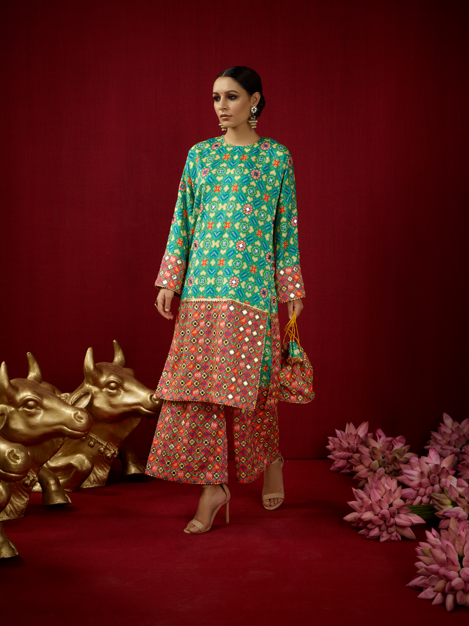 Navya Jhola with Palazzo