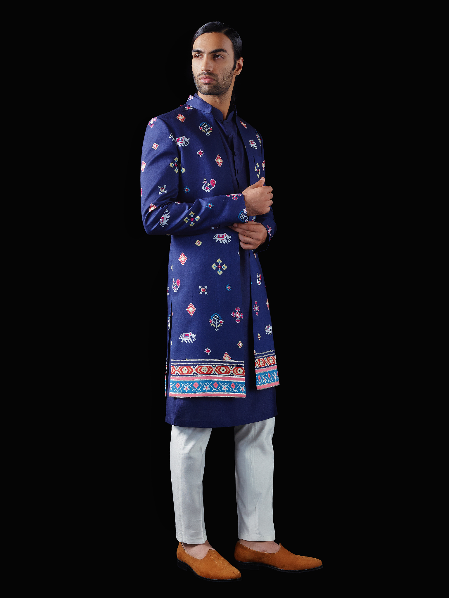 Hayaat Indo Western Jacket with Kurta & Pant
