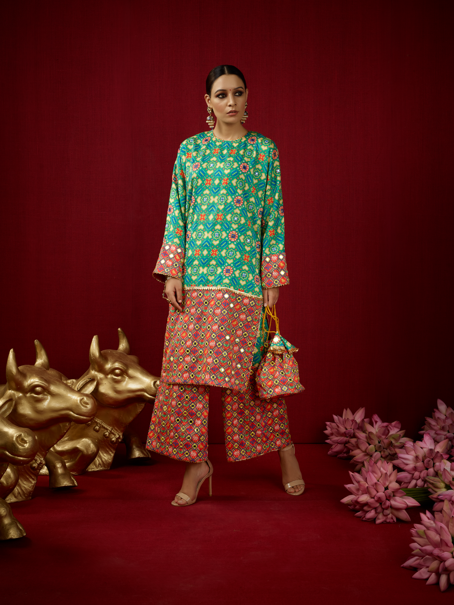 Navya Jhola with Palazzo