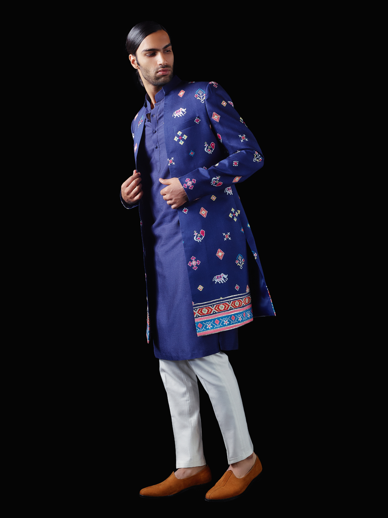 Hayaat Indo Western Jacket with Kurta & Pant