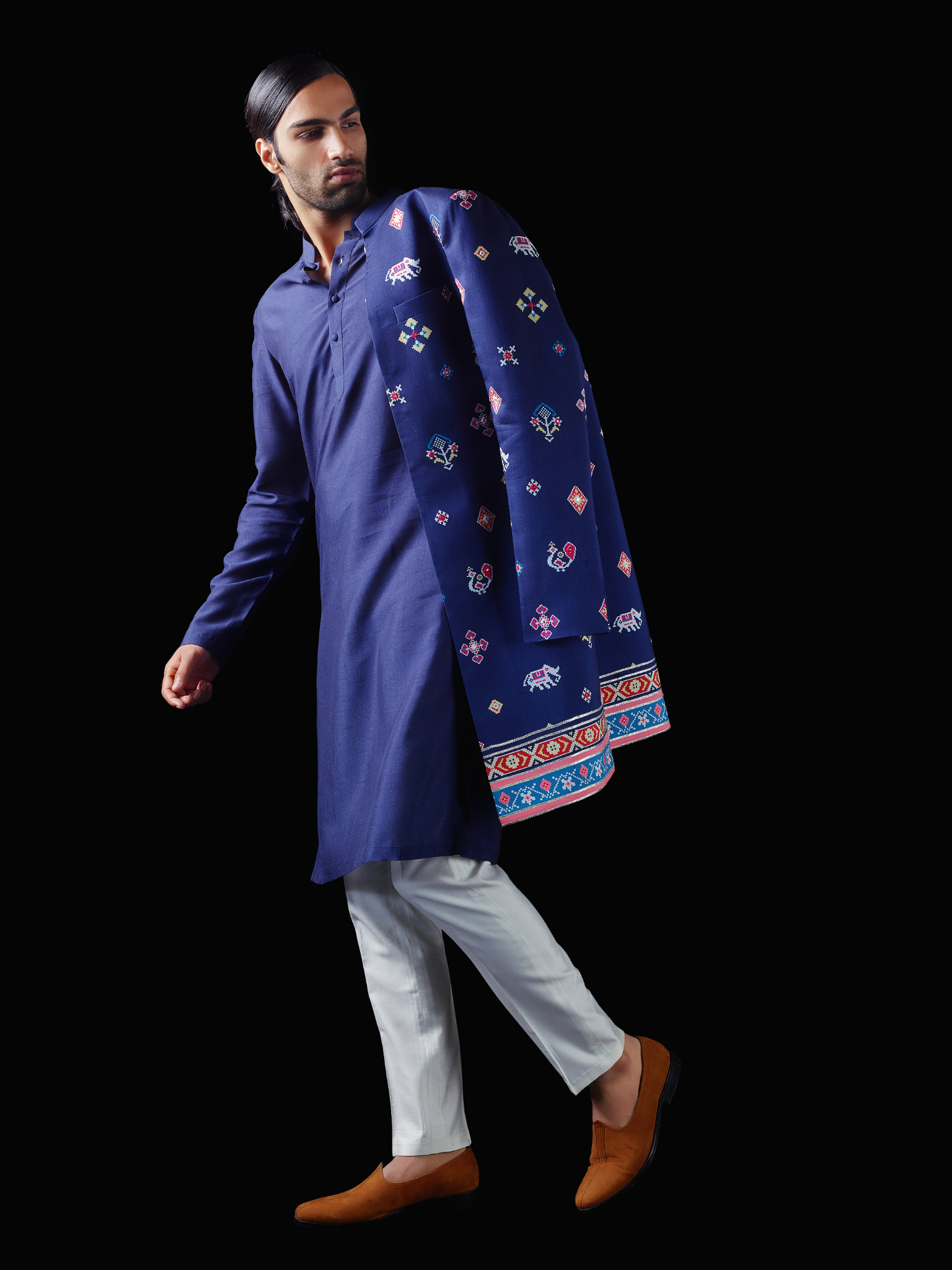 Hayaat Indo Western Jacket with Kurta & Pant