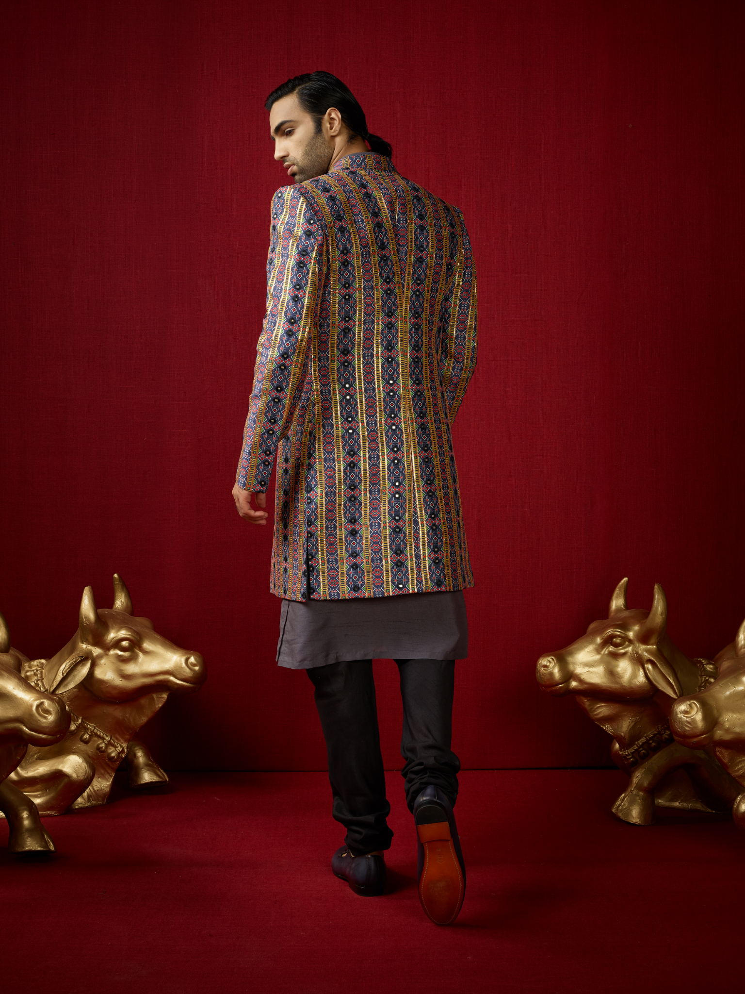 Tanasub Indo Western Jacket with Kurta & Churridar