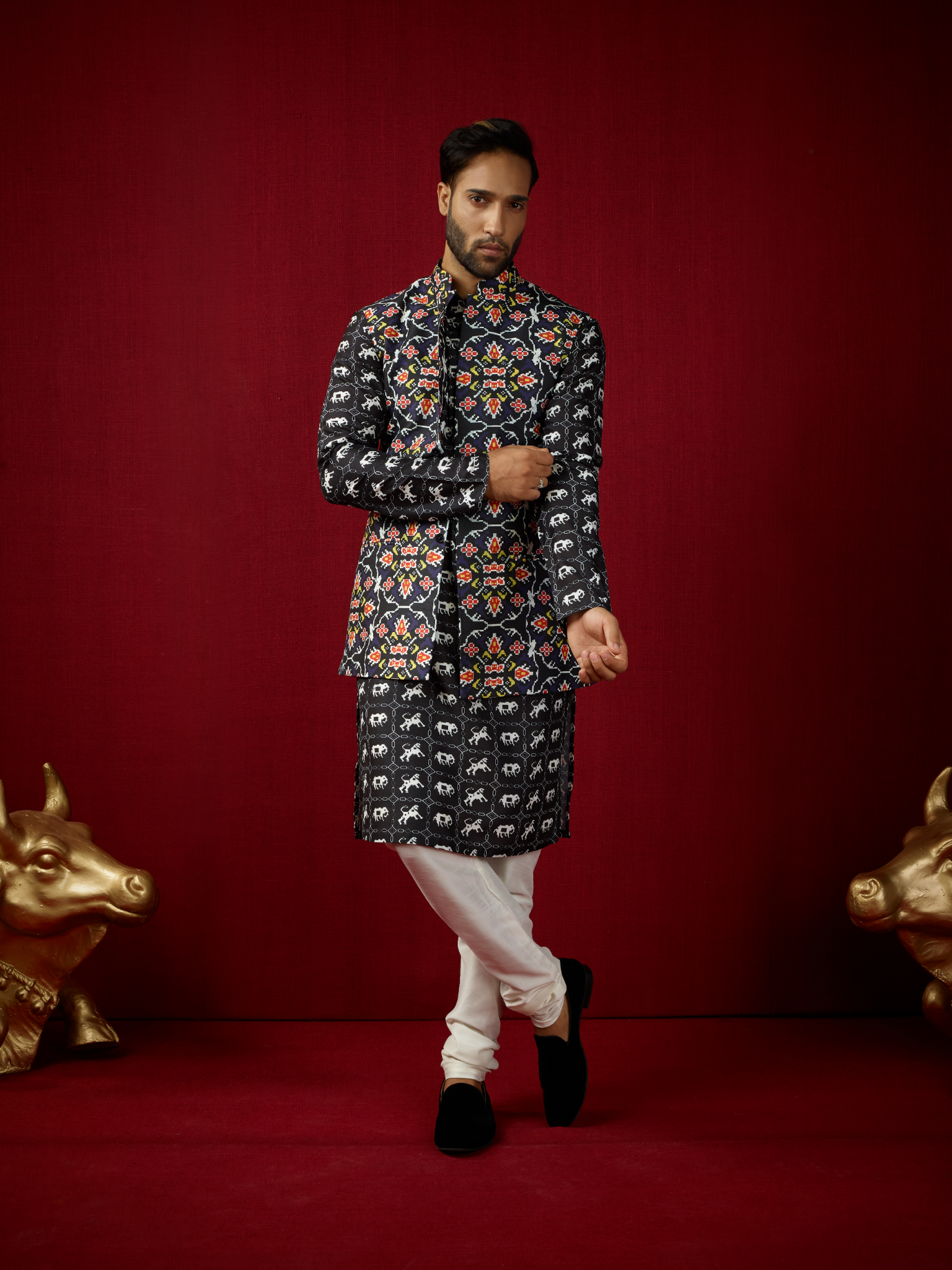 Moz Kurta & Churridar Set with Bandhi