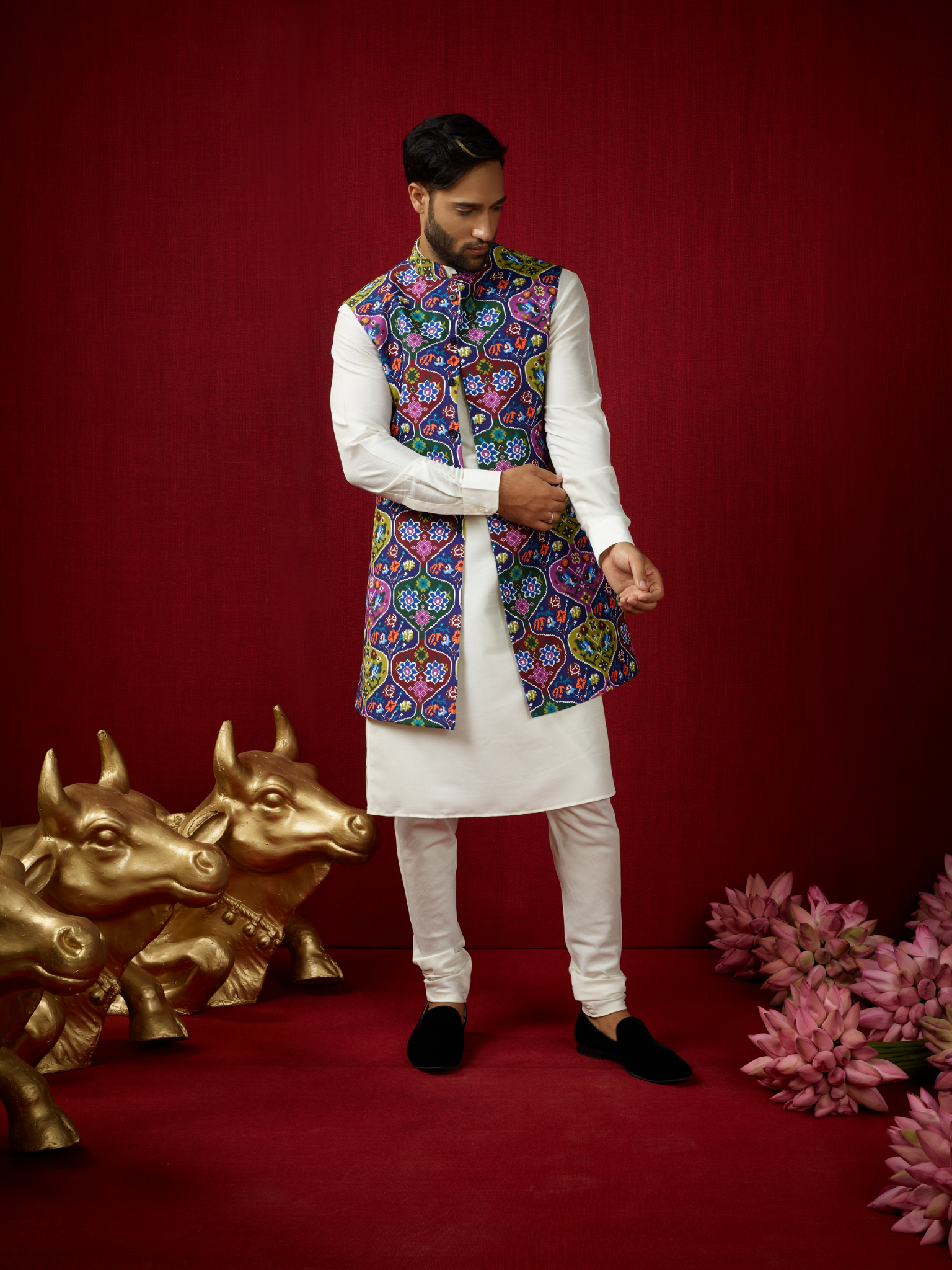 Morpankhi Kurta & Churridar Set with Bandhi