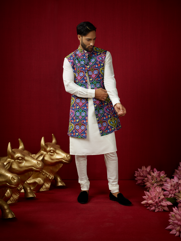 Morpankhi Kurta & Churridar Set with Bandhi