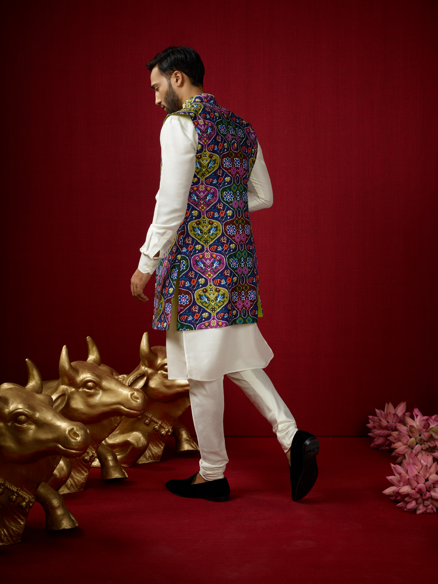 Morpankhi Kurta & Churridar Set with Bandhi