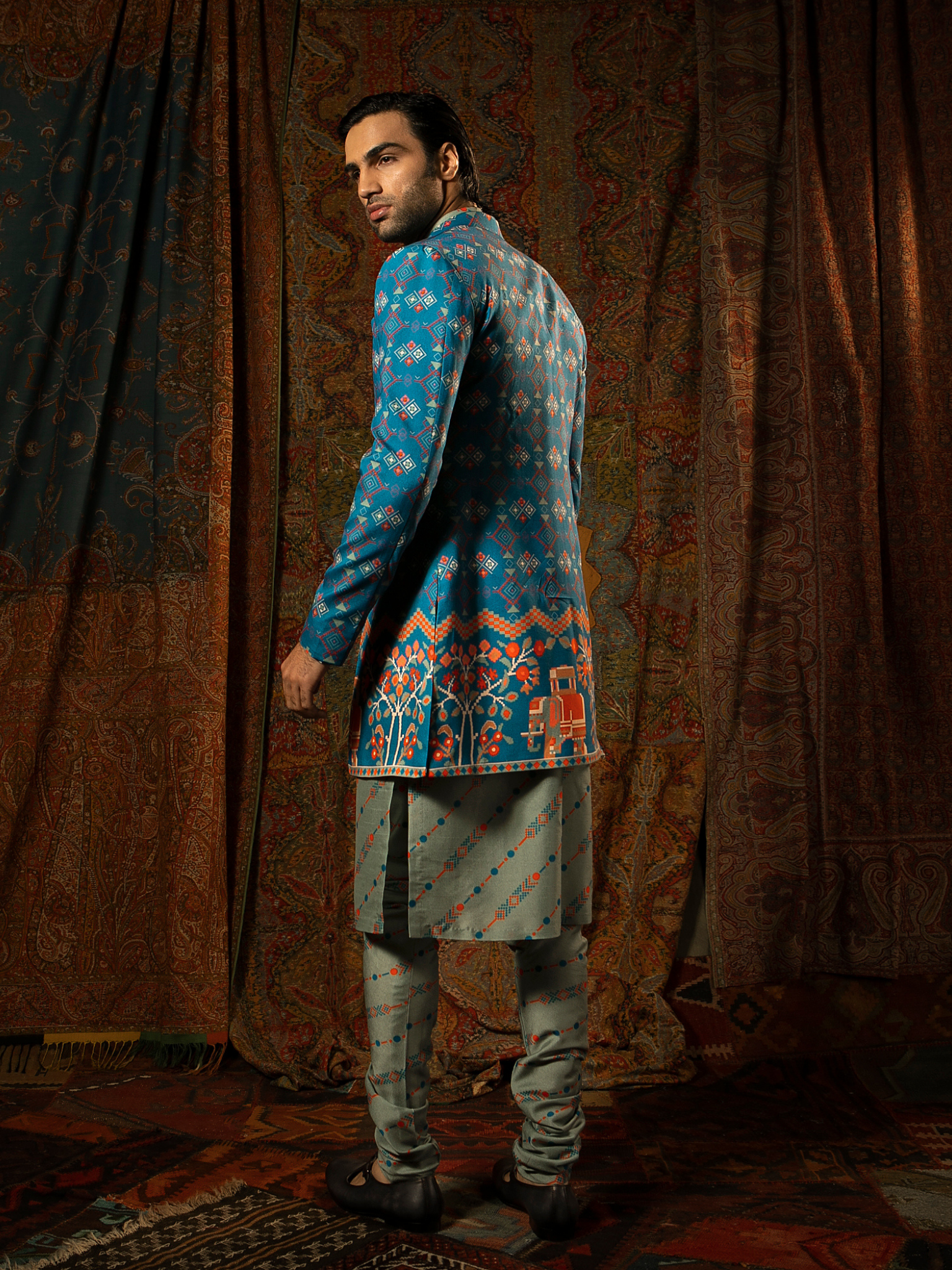 Martaba Kurta and Churridar with Indo Western Bandhi