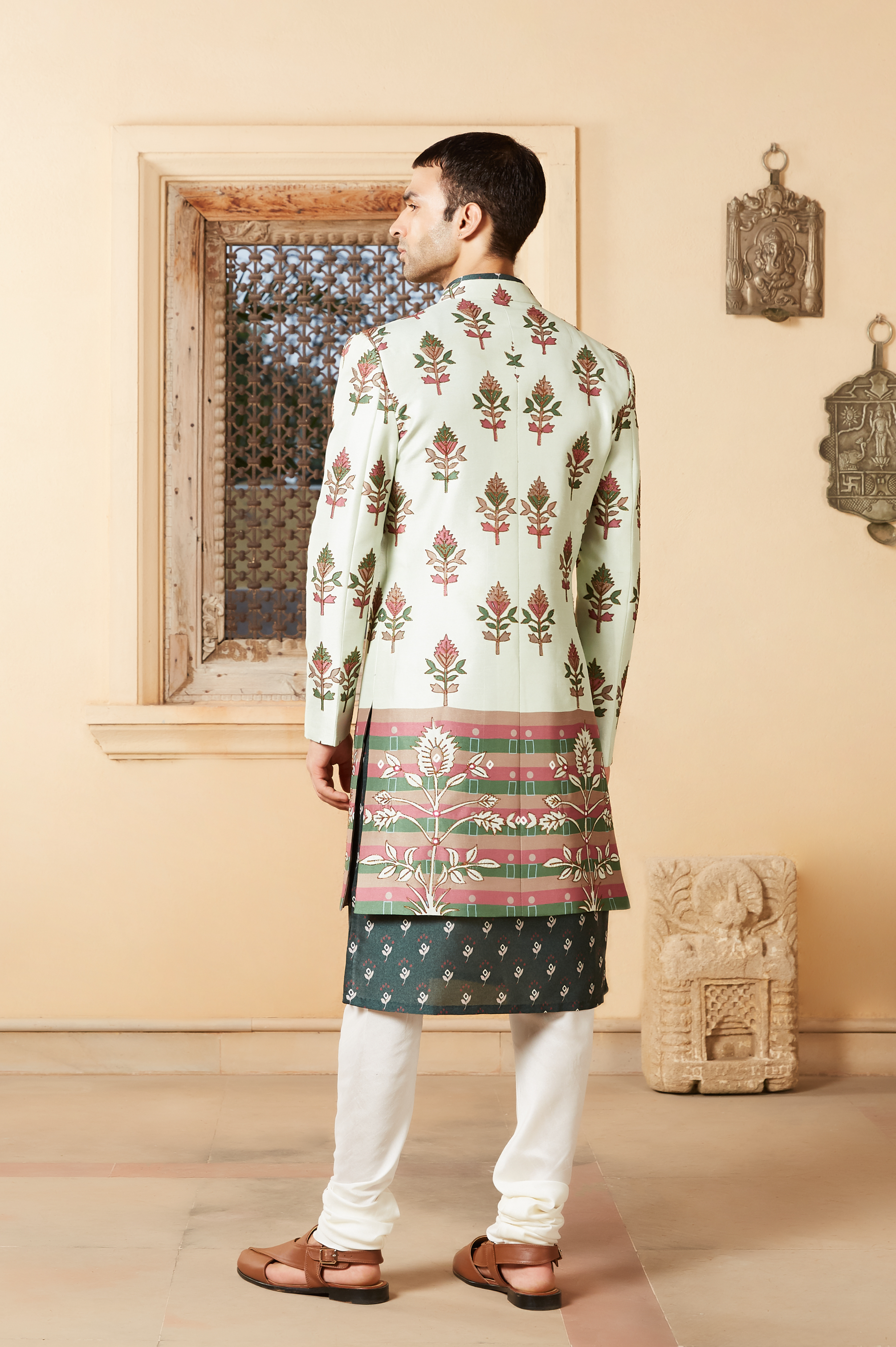 Dahr Kurta and Churidar Set with Jacket