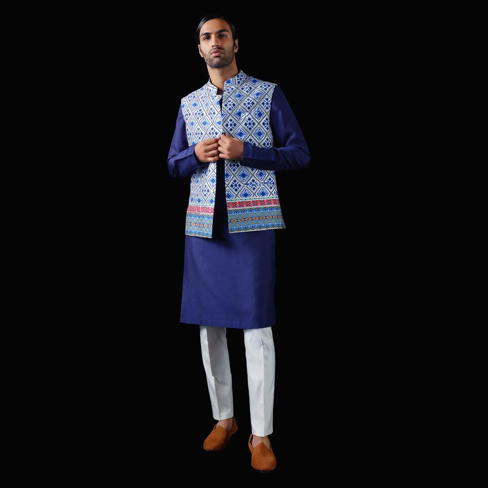 Neel Kurta & Bandhi Set with Pant