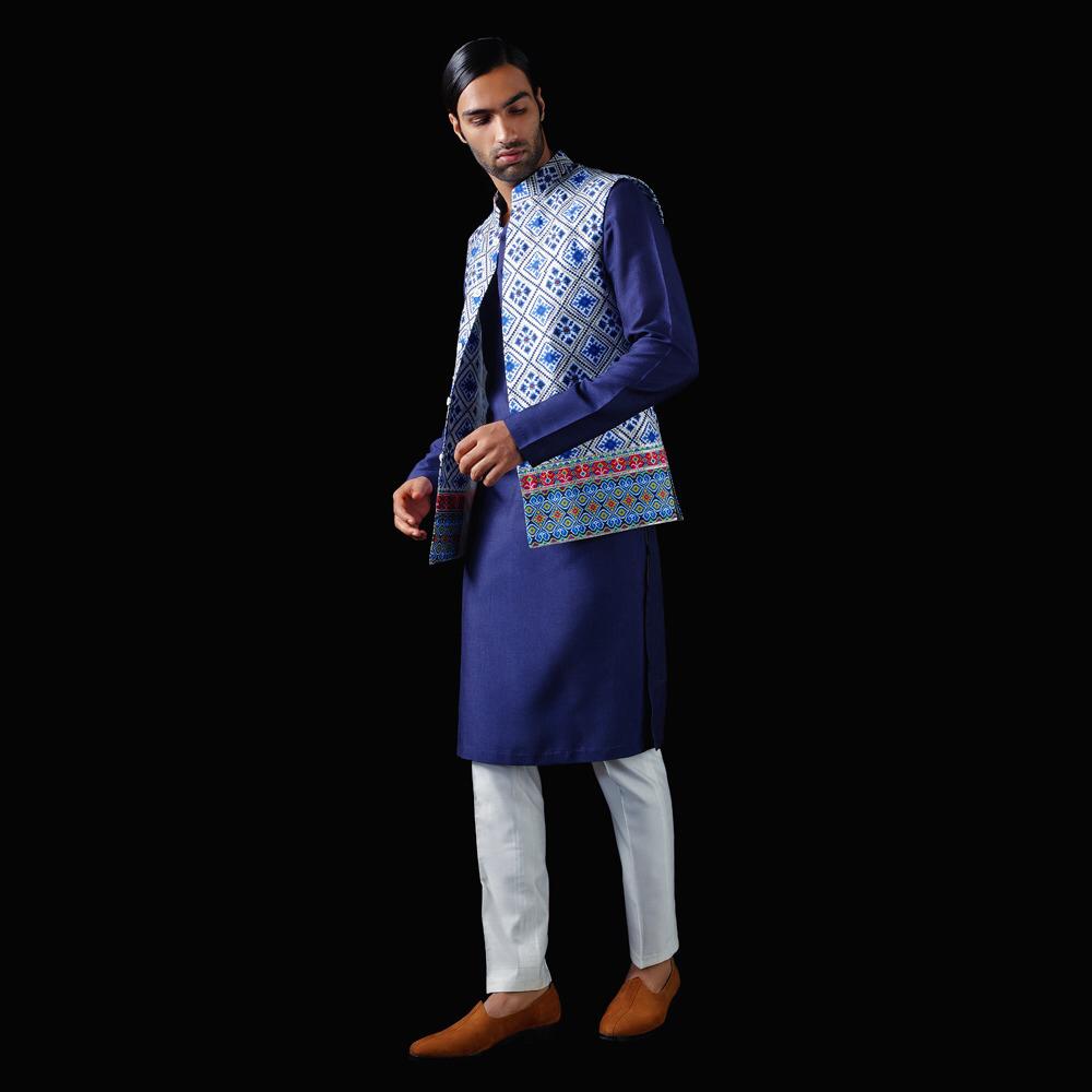 Neel Kurta & Bandhi Set with Pant